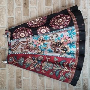 Indian Bohemian Sequin Skirt 100% Cotton